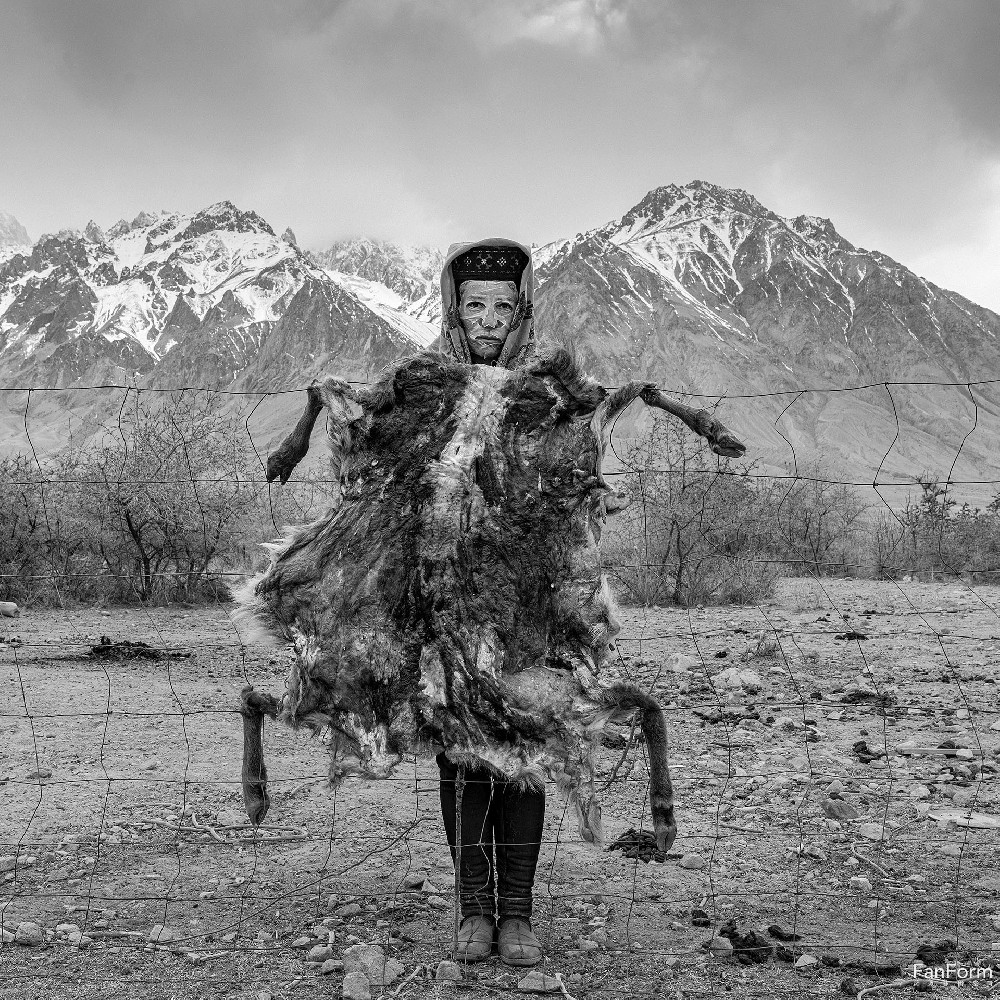 Cosmetic Facial Masks-Wearing Tajik Women